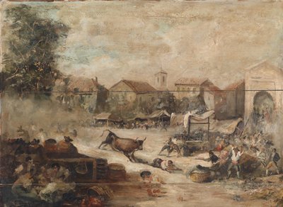 Escaping the Bull by Eugenio Lucas Velázquez